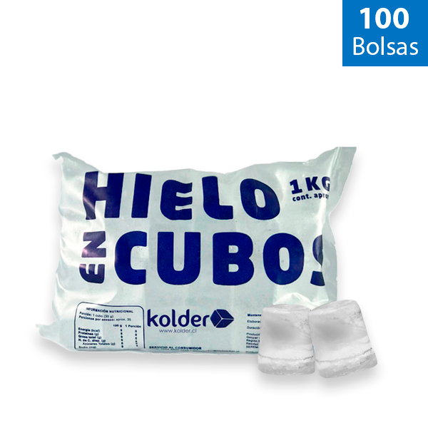 Hielo Cubo 1 KG 100 Unidades